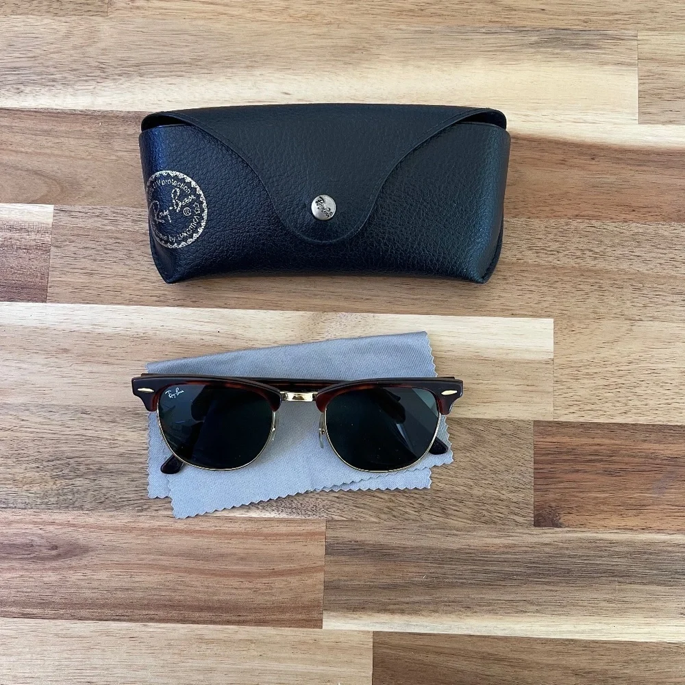 Ray-Ban Clubmaster Sunglasses - Tortoise shell, green lenses